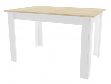 Asztal NP 120x80 Sonoma tölgy + fehér
