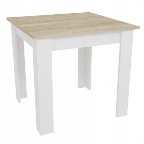 Asztal NP 80x80 Sonoma tölgy + fehér