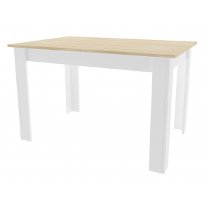 Asztal NP 120x80 Sonoma tölgy + fehér