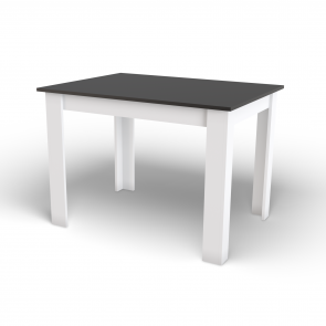 Asztal NP 120x80 fekete + fehér